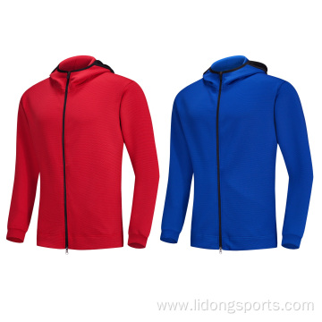 men women polyester hooded sport running jacket